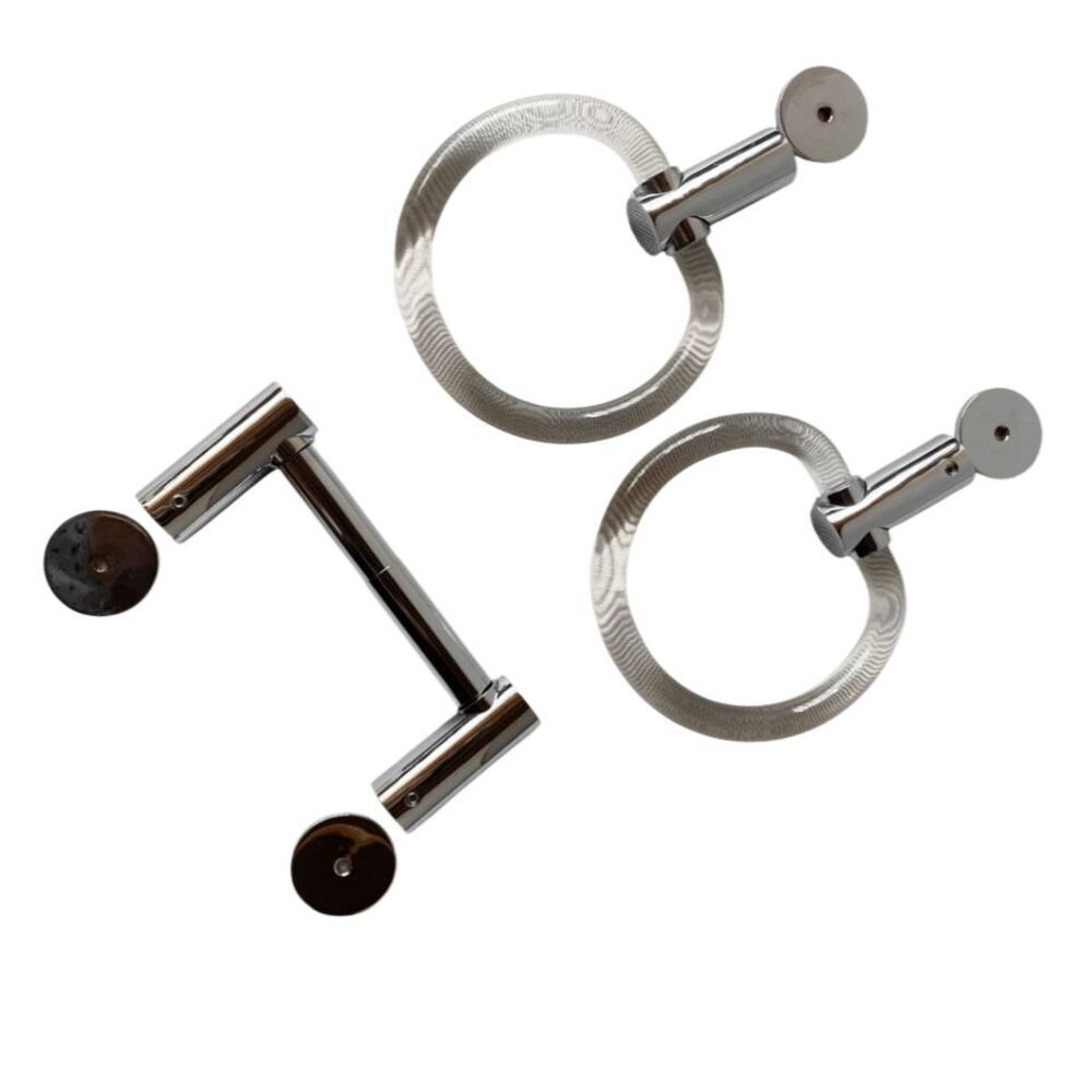 Vintage Lucite Set Bathroom Towel Bar & Toilet Paper Holder